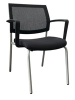SitOnIt Focus Side Chair (Black/Silver)