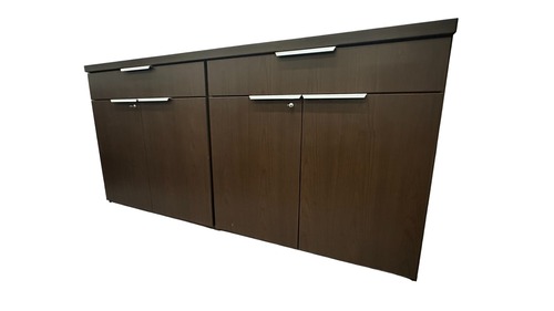 6' Espresso Laminate Credenza - Image 1