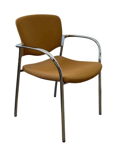 Stylex Welcome Side Chair (Brown/Chrome) - Image 1