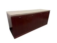 6' Marble Cherry Credenza