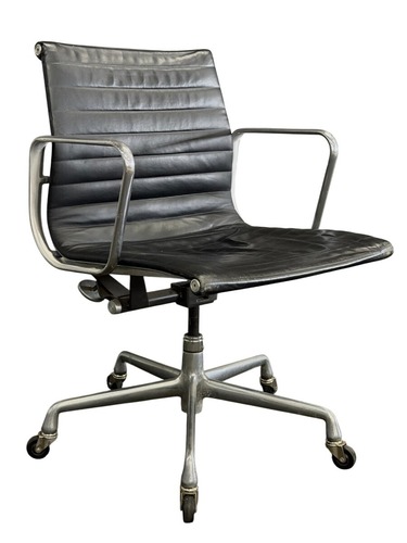 Eames for Herman Miller 50th Anniversary Aluminum Group Management Chair (Black/Cast Aluminum) - Image 1
