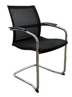 Knoll Open Up Cantilever Chair by Mathias Seiler (Black/Chrome)