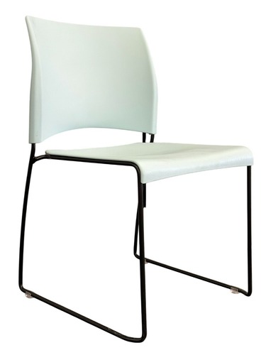 Allsteel Nimble Multi-Purpose Stacking Chair (Blue/Chrome) - Image 1