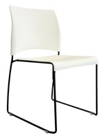 Allsteel Nimble Multi-Purpose Stacking Chair (White/Chrome)