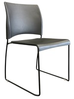 Allsteel Nimble Multi-Purpose Stacking Chair (Black/Chrome)
