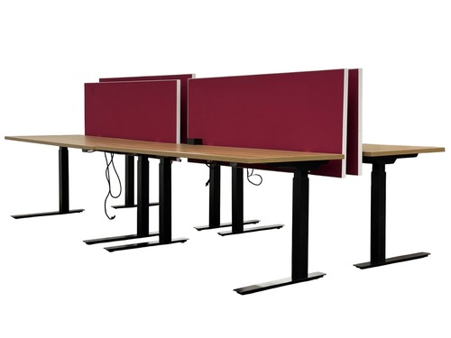 Knoll Height Adjustable Desk with Privacy Divider - Image 1