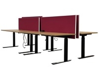 Knoll Height Adjustable Desk with Privacy Divider