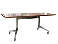 Bernhardt Nesting Training Table (Walnut/Chrome)