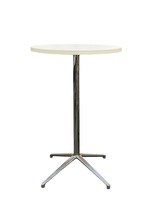 Bernhardt Story 26" Round Table (White/Chrome)