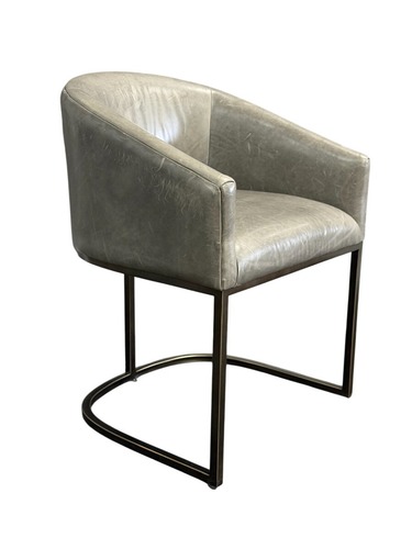 Restoration Hardware Wexler Barrelback Leather Dining Armchair - Image 1