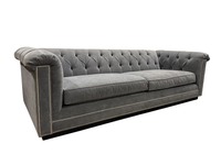 Mitchell Gold + Bob Williams Gray Tufted Sofa