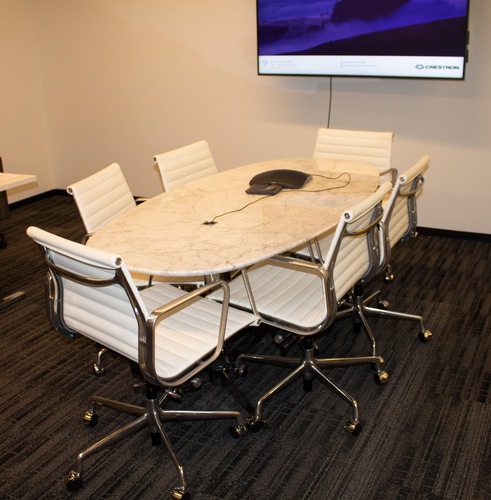 Eames Oval Table, Marble Top, Chrome base - Thumbnail 2