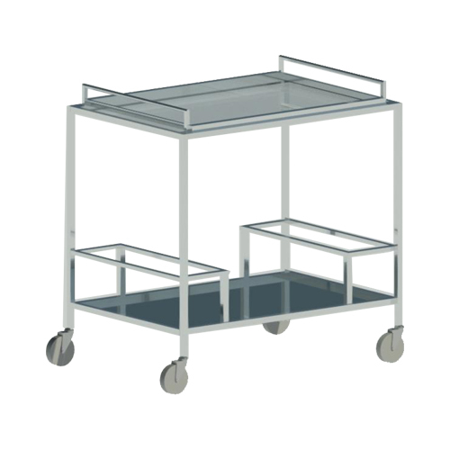 Chrome Wine Cart - Image 1