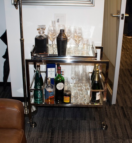 Chrome Wine Cart - Thumbnail 2