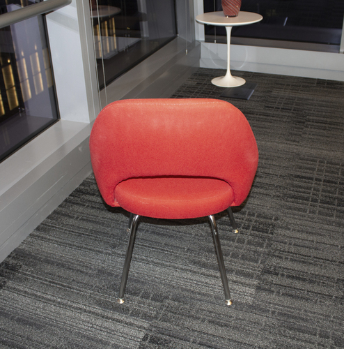 'Saarinen' Executive Side Chair w/ Metal Legs - Thumbnail 4