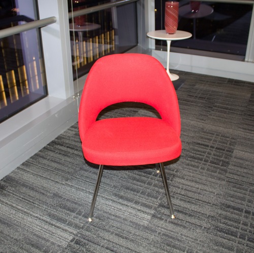 'Saarinen' Executive Side Chair w/ Metal Legs - Thumbnail 2