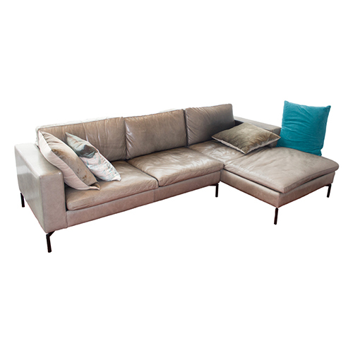 Leather Sofa/Chaise - Image 1
