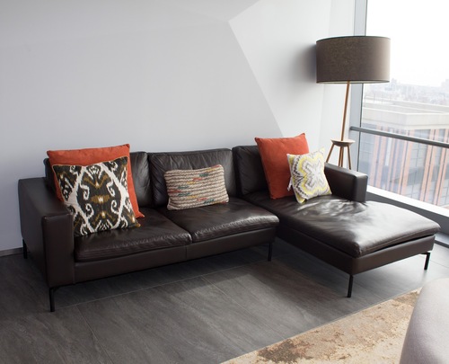 BluDot Sofa/Chaise Leather - Thumbnail 2