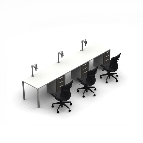 'Canvas' Benching Workstation (WS-3TS) - Image 1