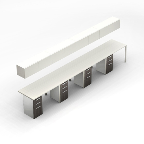'Canvas' Benching Workstation (WS-4TS) - Image 1