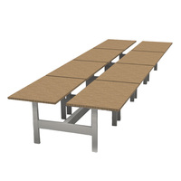 Dual Height-Adjustable Benching