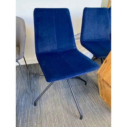 'Lecco' Velvet Upholstered Side Chair - Thumbnail 2