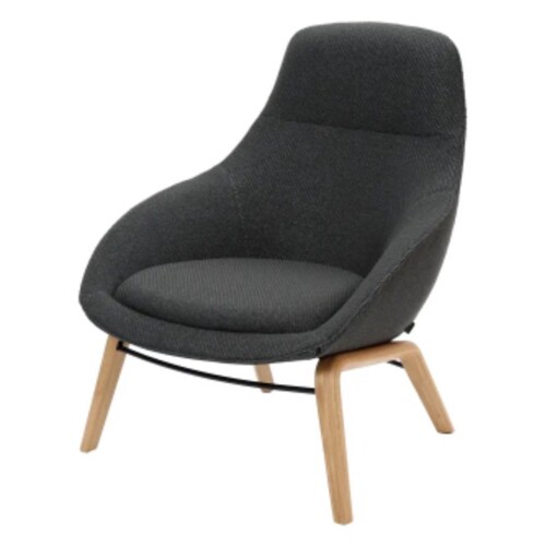 'Always' Lounge Chair w/ Wood Legs - Thumbnail 2