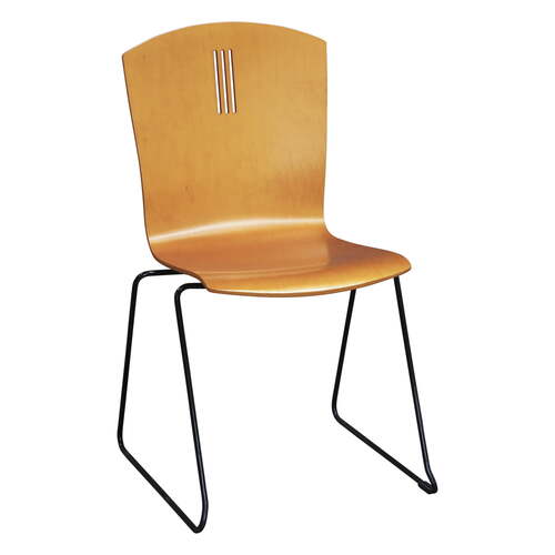 'Marquette' Cushion Wood Stacking Chair - Image 1