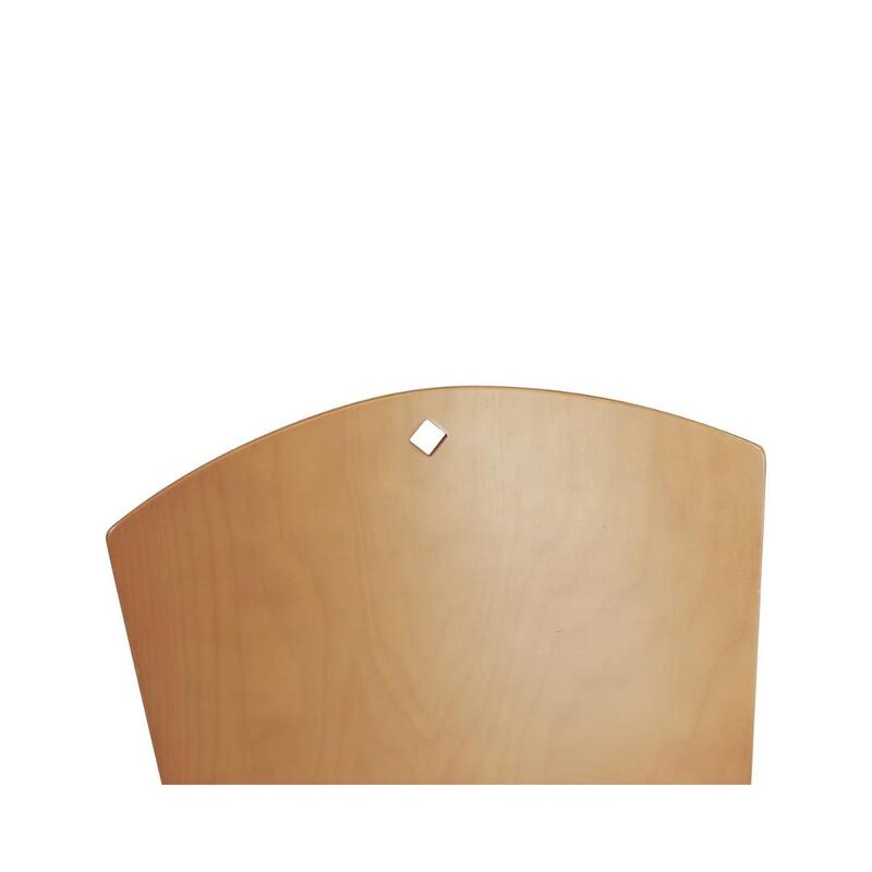'Marquette' Cushion Wood Stacking Chair - Thumbnail 2