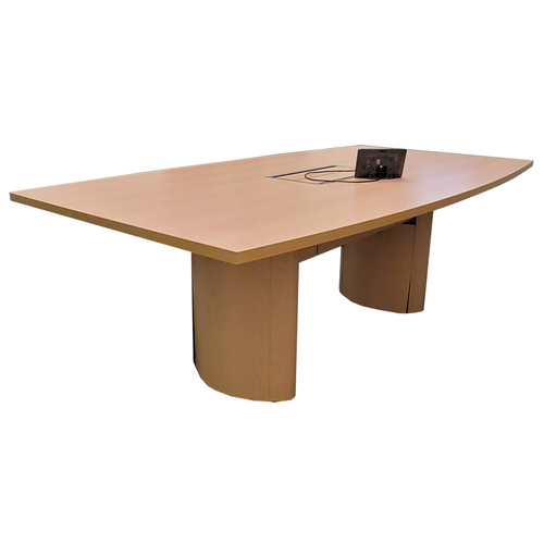 7' Boat-Shaped Conference Table - Image 1