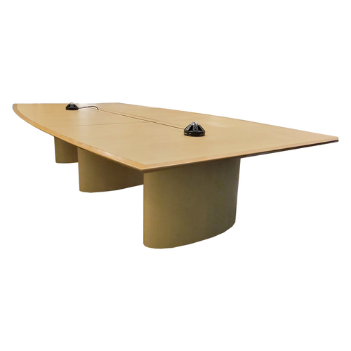 12' Boat-Shaped Conference Table - Image 1