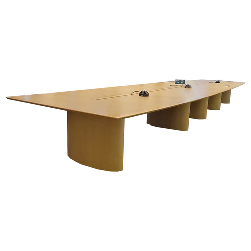 25' Boat-Shaped Conference Table - Image 1