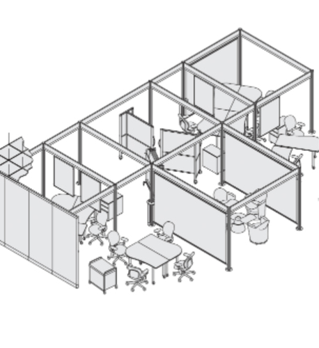 9' Post & Beam Room Dividers (pack of 1) - Image 1