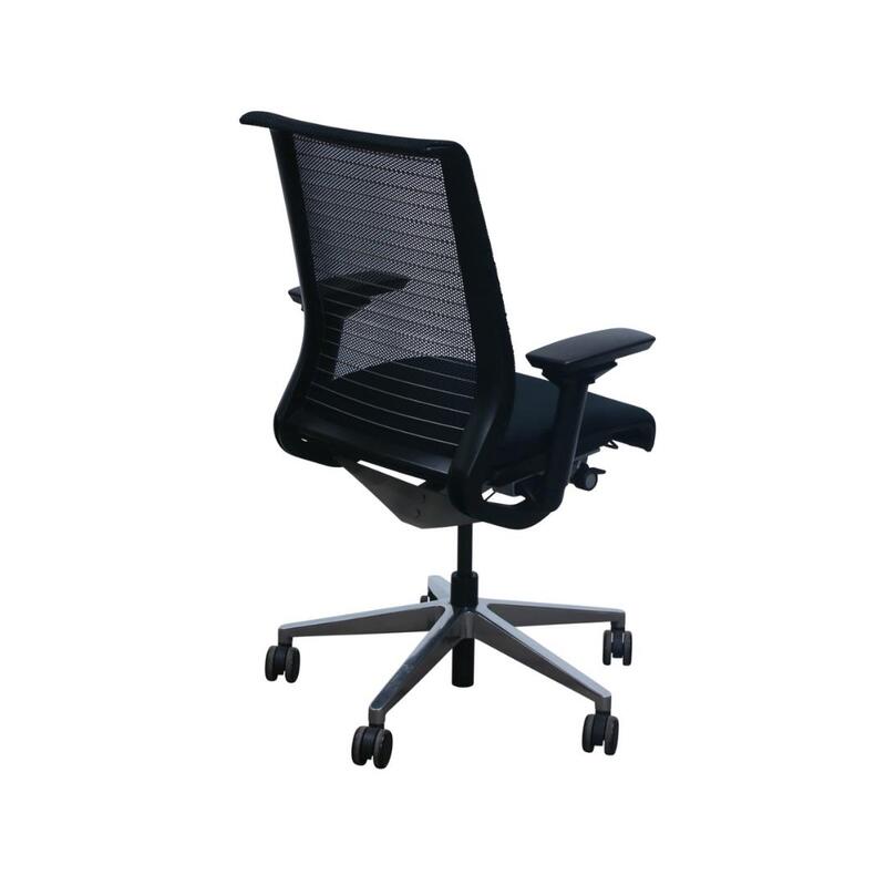 'Think' Mesh Back Task Chair w/ Aluminum Base - Thumbnail 2