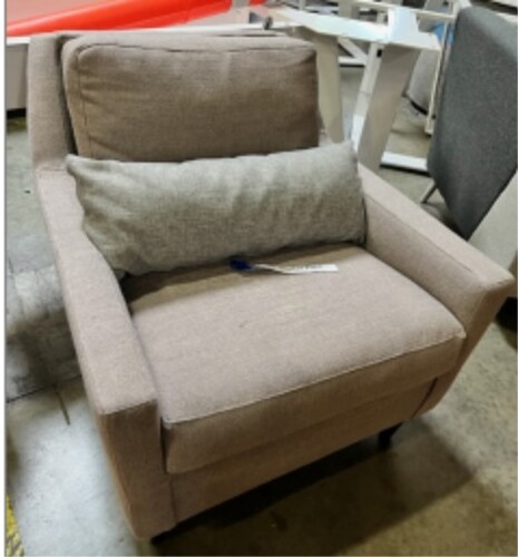 Beige Lounge Chair - Image 1