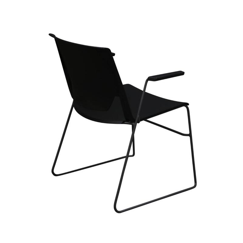 'Very' Stack Chair on Sled Base & with Arms - Thumbnail 2