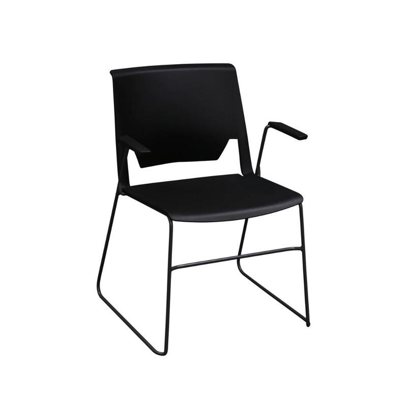 'Very' Stack Chair on Sled Base & with Arms - Image 1