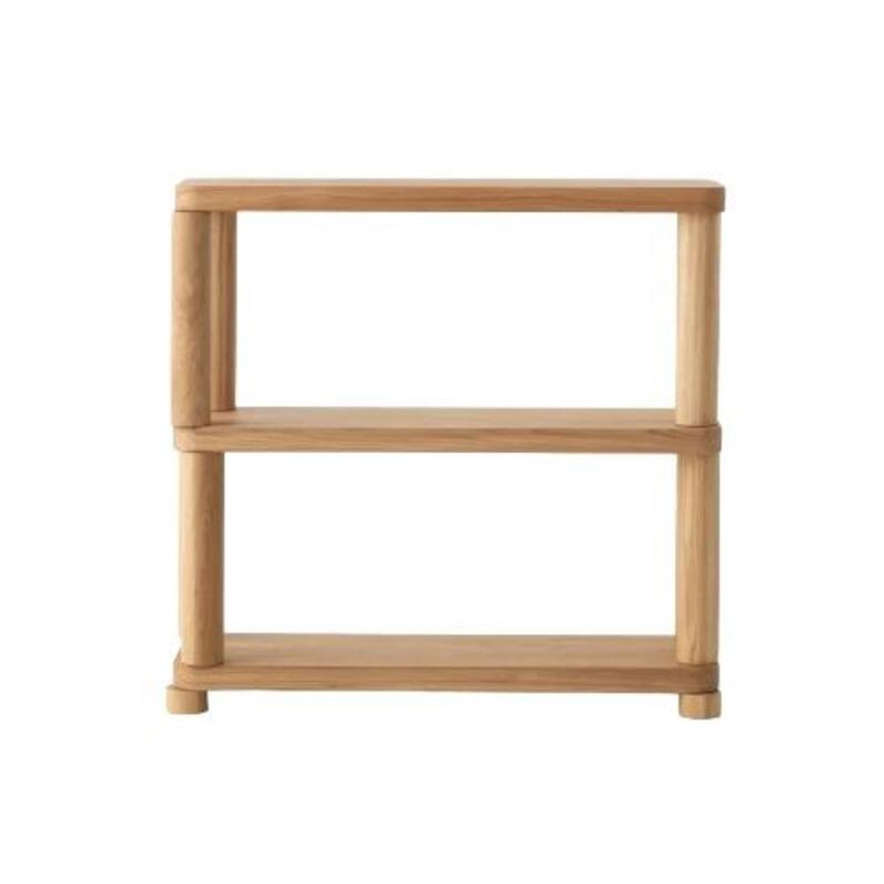 Offset Shelf Small Natural - 2 Tiers - Image 1