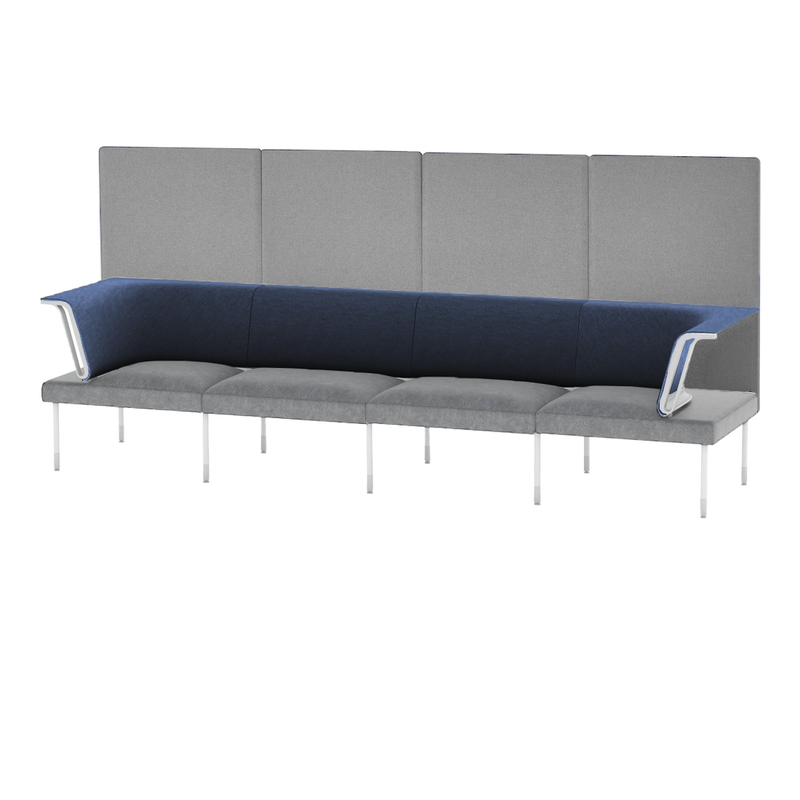 Public Office Landscape Privacy High Back Sofa - Image 1