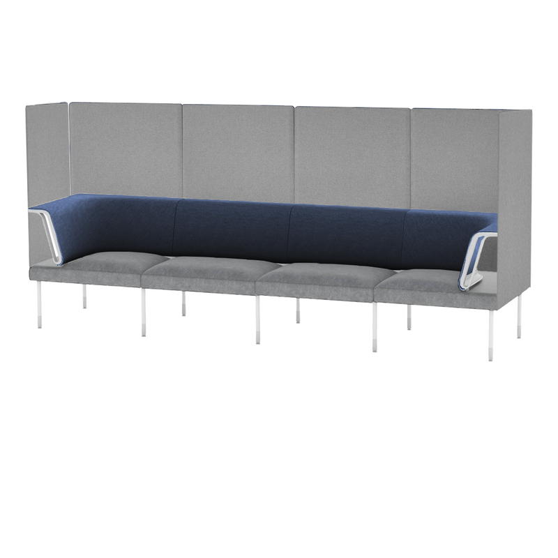 Public Office Landscape Privacy High Back Sofa - Thumbnail 6