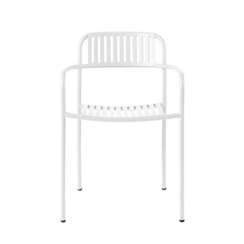 Patio Slatted Dining Chair Outdoor Painted - Thumbnail 2