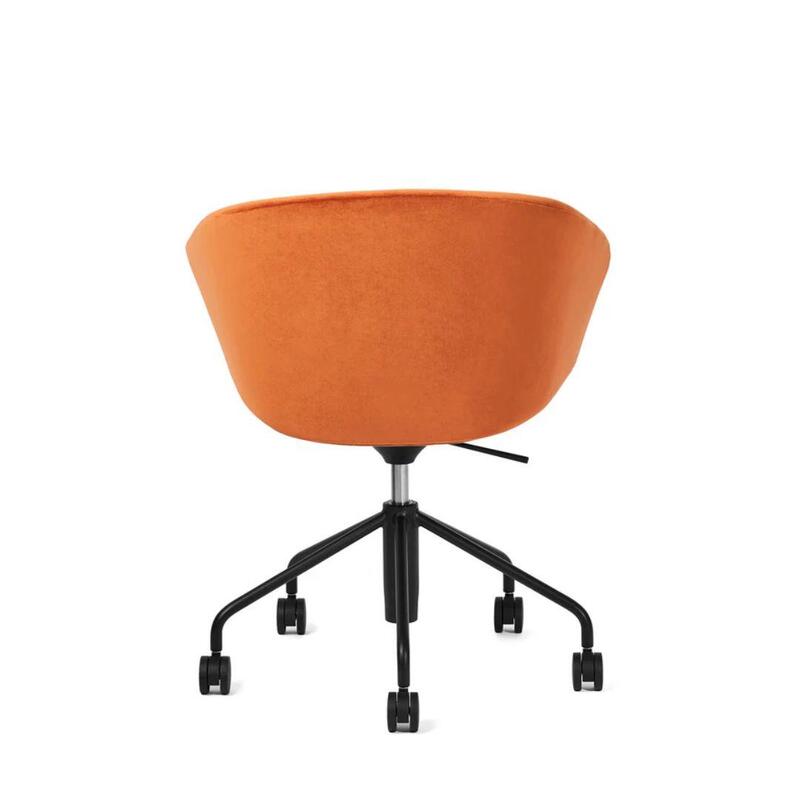 Pitch Meeting Chair, Velvet Terra Cotta - Thumbnail 4
