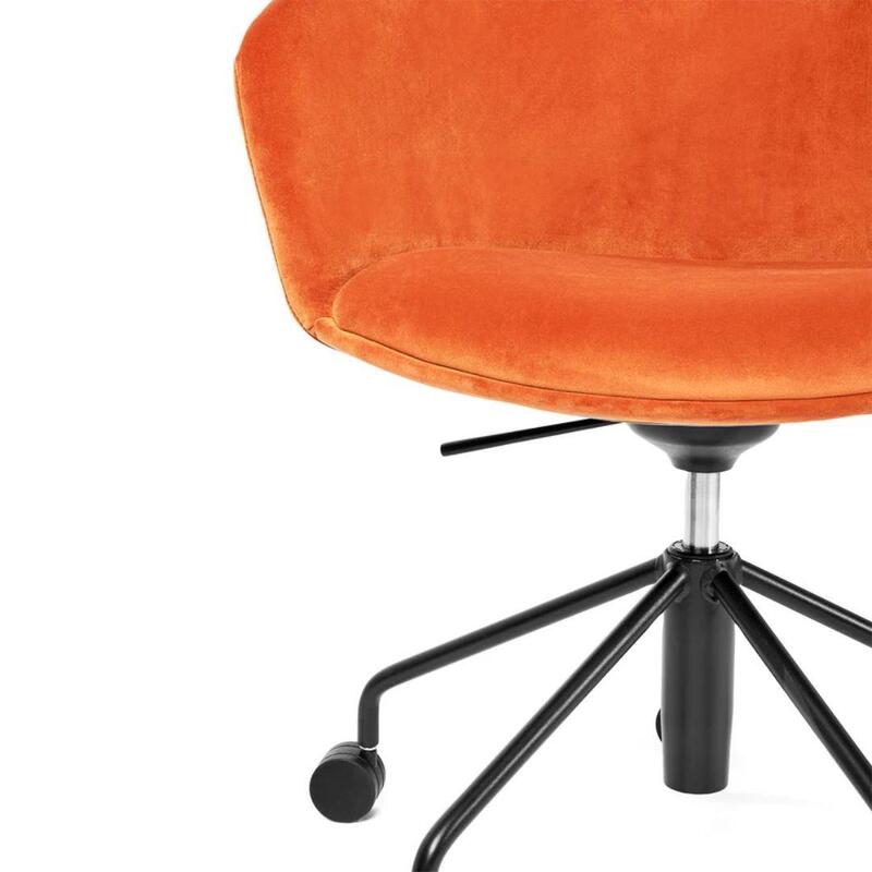 Pitch Meeting Chair, Velvet Terra Cotta - Thumbnail 6