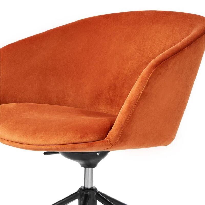 Pitch Meeting Chair, Velvet Terra Cotta - Thumbnail 5