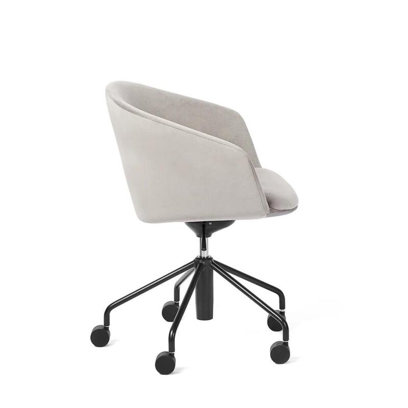 Pitch Meeting Chair, Velvet Gray - Thumbnail 3