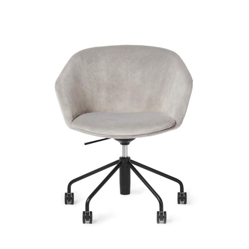 Pitch Meeting Chair, Velvet Gray - Thumbnail 2