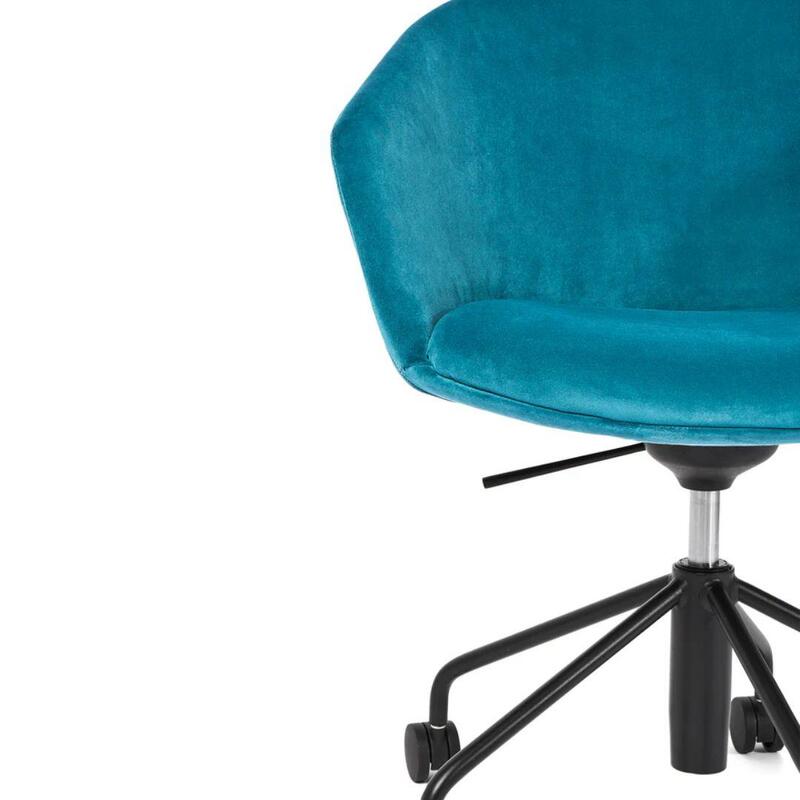 Pitch Meeting Chair, Velvet Teal - Thumbnail 5