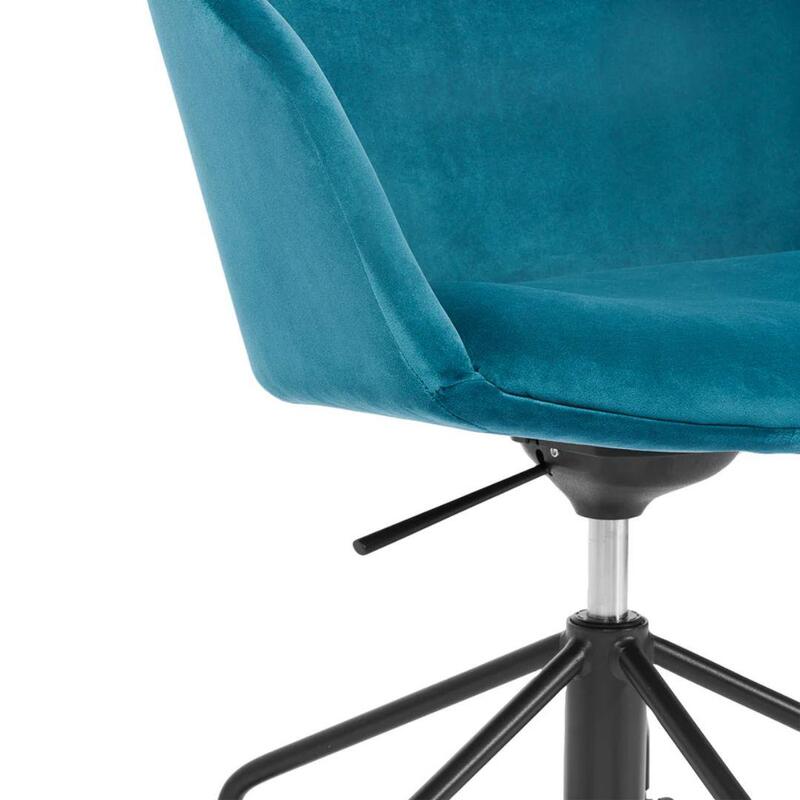 Pitch Meeting Chair, Velvet Teal - Thumbnail 6