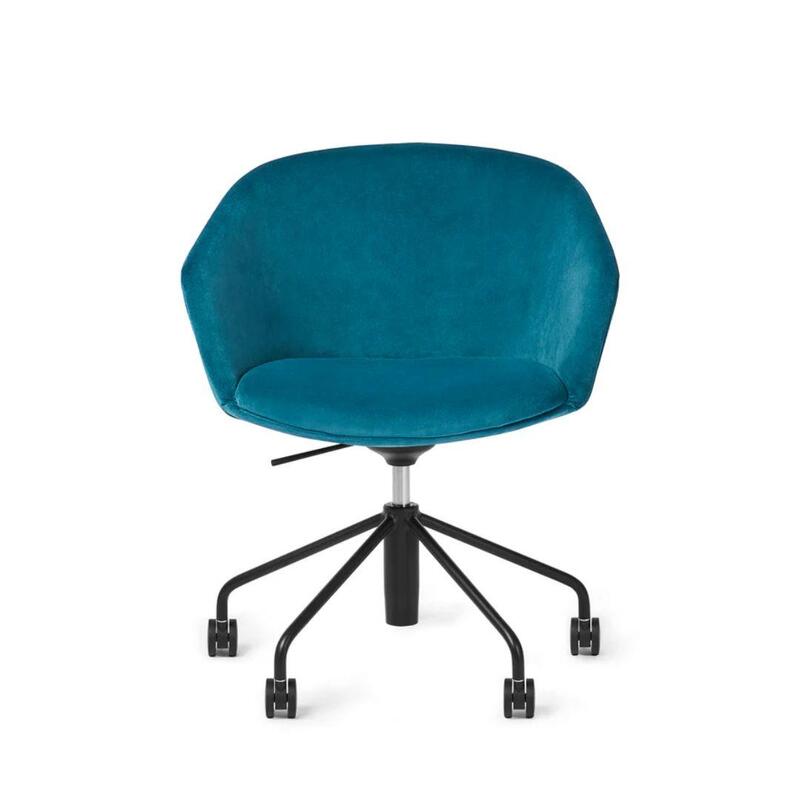 Pitch Meeting Chair, Velvet Teal - Thumbnail 2