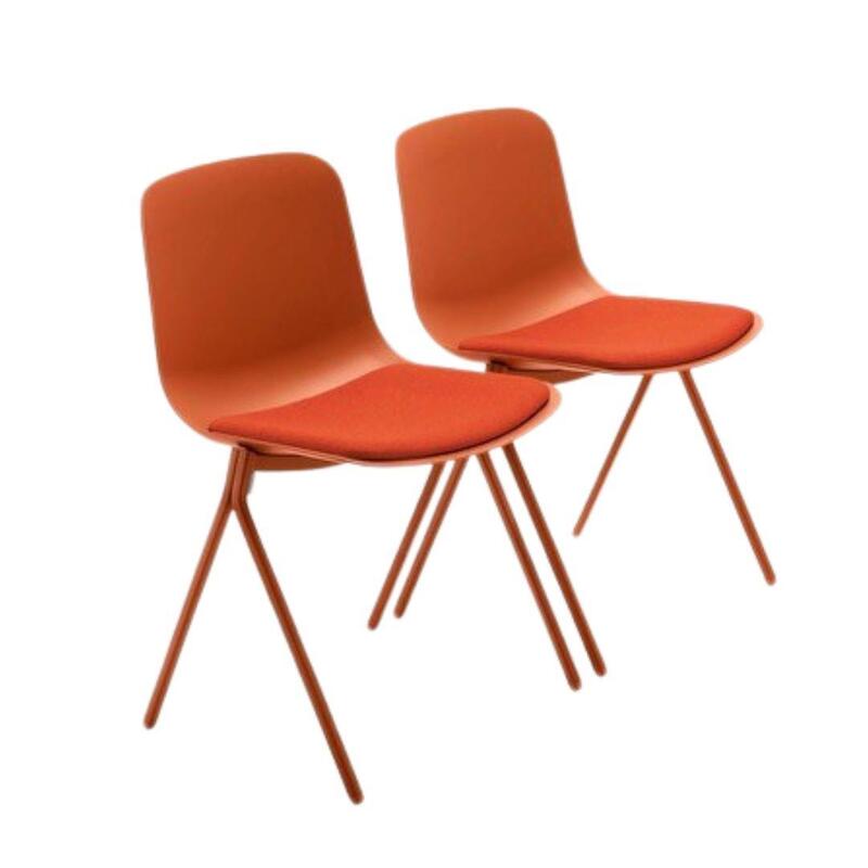 Key Side Chair, Set of 2, Brick Pad, Brick Shell with Cushion - Thumbnail 2